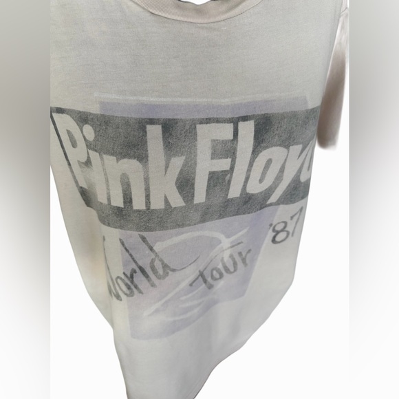 LUCKY BRAND Women’s Pink Floyd Tour '87 Boyfriend Tee-Peach whip - Large - Picture 5 of 6
